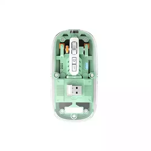 PC Power PGM-P4 RGB Bluetooth Mouse (Green Transparent)