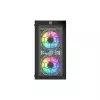 PC Power Spider Web Crystal Mini BK 3 FANS Gaming Case With 230W PSU (Black)-1