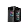 PC Power Spider Web Crystal Mini BK 3 FANS Gaming Case With 230W PSU (Black)-2