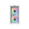 PC Power Spider Web Crystal Mini BK 3 FANS Gaming Case With 230W PSU (White)-1