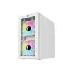 PC Power Spider Web Crystal Mini BK 3 FANS Gaming Case With 230W PSU (White)-2