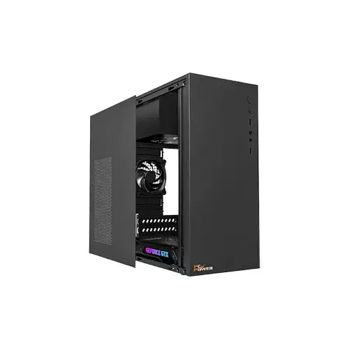 PC Power Pro Box V6 BK Mid Tower ATX Desktop Case with Power Supply - 1