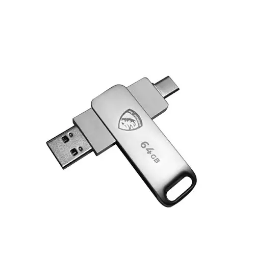 PC POWER P64  DUAL 64GB USB 3.2 Gen1 Type-C FLASH DRIVE