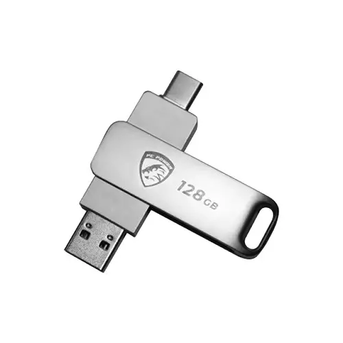 PC POWER P128 DUAL 128GB USB 3.2 Gen1 Type-C FLASH DRIVE