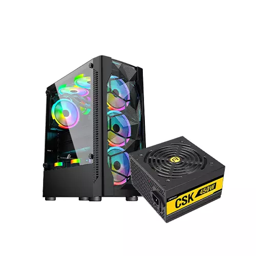 OVO E335D CASE WITH ANTEC CUPRUM STRIKE CSK 450W POWER SUPPLY COMBO