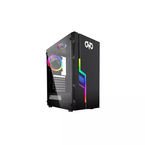 OVO JX188-7 MID TOWER GAMING RGB CASE (BLACK)