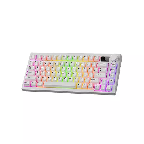 Tecware Spectre 75 Gasket Mounted Mechanical Keyboard with LCD Display (White)