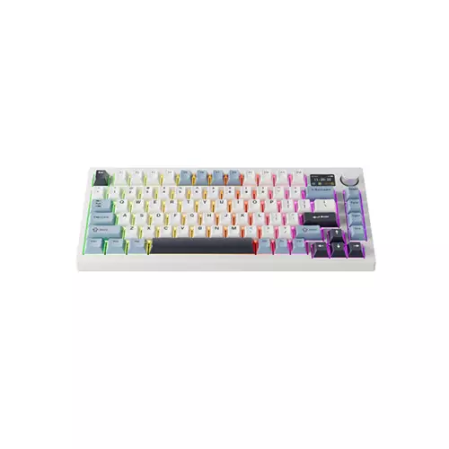 Tecware Spectre 75 Gasket Mounted Mechanical Keyboard with LCD Display (White Sapphire) - 1