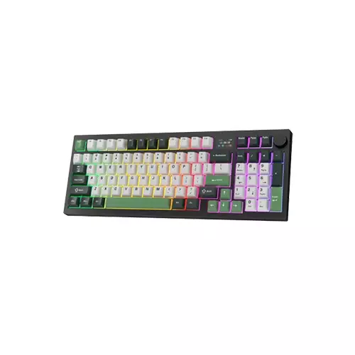 Tecware Spectre 96 Gasket Mounted Mechanical Keyboard with LCD Display (Frosty Forest)-3