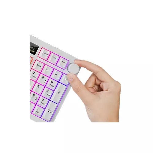 Tecware Spectre 96 Gasket Mounted Mechanical Keyboard with LCD Display (White)-2