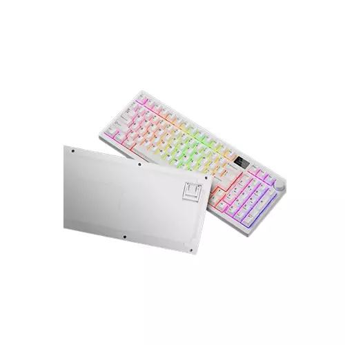 Tecware Spectre 96 Gasket Mounted Mechanical Keyboard with LCD Display (White) - 0