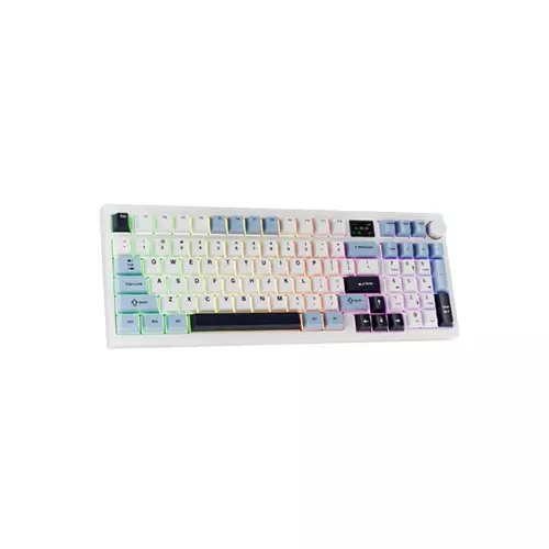 Tecware Spectre 96 Gasket Mounted Mechanical Keyboard with LCD Display (White Sapphire)-2