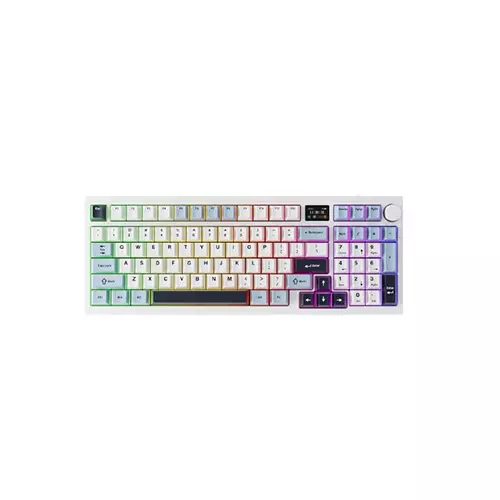 Tecware Spectre 96 Gasket Mounted Mechanical Keyboard with LCD Display (White Sapphire)