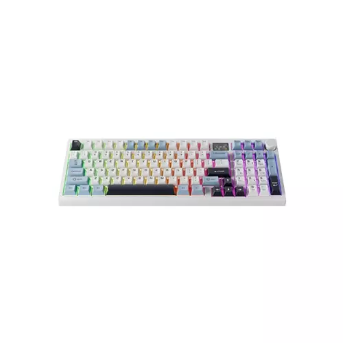 Tecware Spectre 96 Gasket Mounted Mechanical Keyboard with LCD Display (White Sapphire) - 0