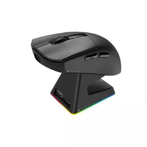 Tecware EX1 Tri-Mode Wireless Lightweight Gaming Black Mouse with RGB Charging Dock-2