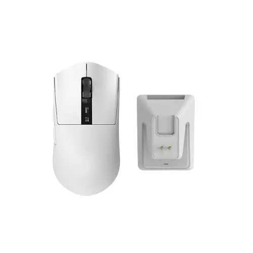 Tecware EX1 Tri-Mode Wireless Lightweight Gaming White Mouse with RGB Charging Dock-1