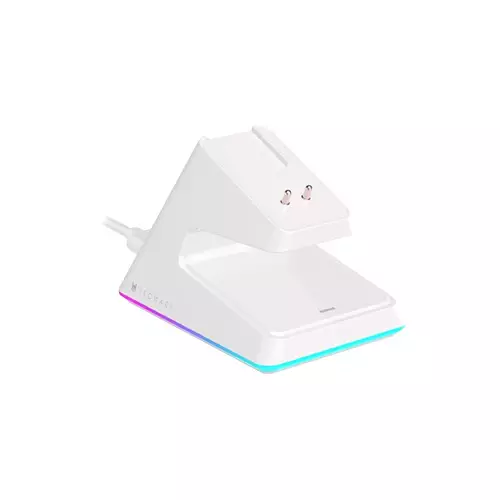 Tecware EX1 Tri-Mode Wireless Lightweight Gaming White Mouse with RGB Charging Dock-3