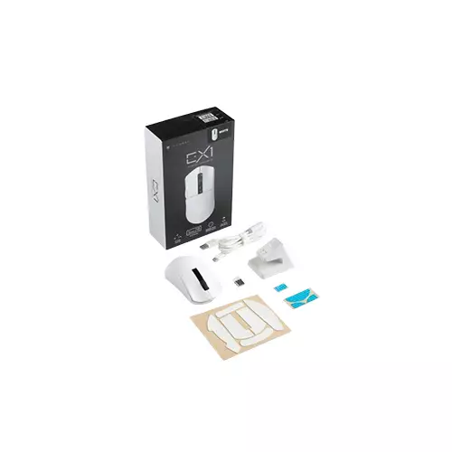 Tecware EX1 Tri-Mode Wireless Lightweight Gaming White Mouse with RGB Charging Dock-4