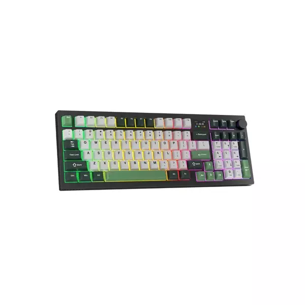 Tecware Tri-Tone PBT Keycaps 96 Keys Mechanical Keyboard - Frosty Forest-2