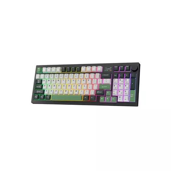 Tecware Tri-Tone PBT Keycaps 96 Keys Mechanical Keyboard - Frosty Forest-3