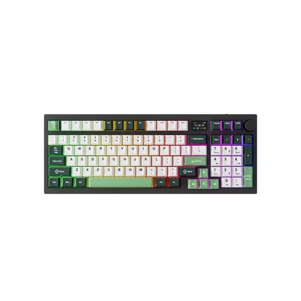 Tecware Tri-Tone PBT Keycaps 96 Keys Mechanical Keyboard - Frosty Forest