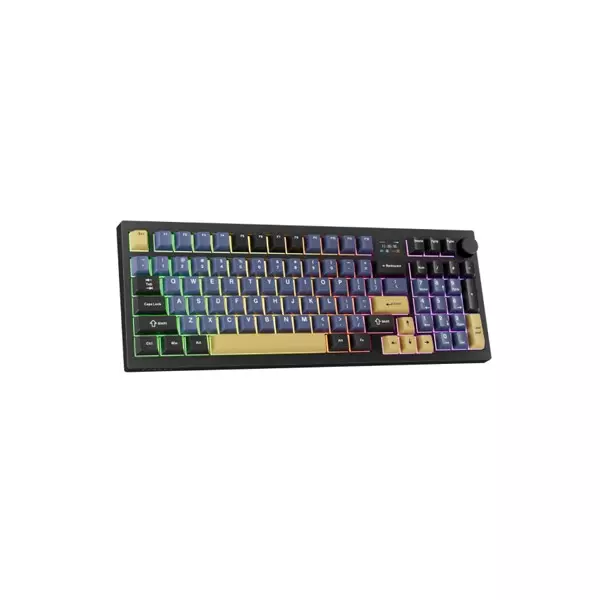 Tecware Tri-Tone PBT Keycaps 96 Keys Mechanical Keyboard - Ocean Gold-3