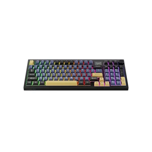 Tecware Tri-Tone PBT Keycaps 96 Keys Mechanical Keyboard - Ocean Gold - 1