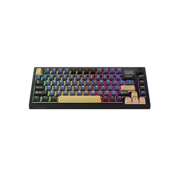 Tecware Tri-Tone PBT Keycaps 81 Keys Mechanical Keyboard - Ocean Gold-1