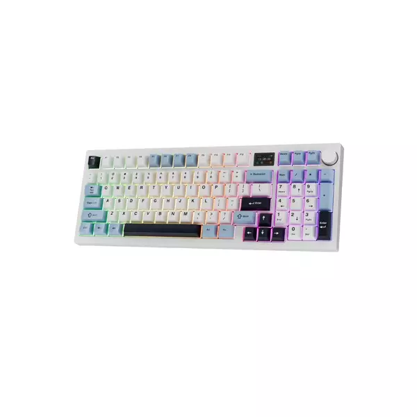 Tecware Tri-Tone PBT Keycaps 96 Keys Mechanical Keyboard - White Sapphire-3