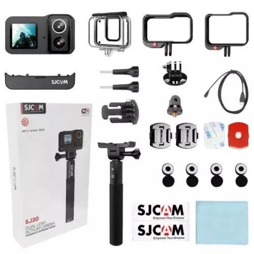 SJCAM SJ20 4K Dual Lens WiFi Action Camera Combo with 6 Axis Stabilization - 1