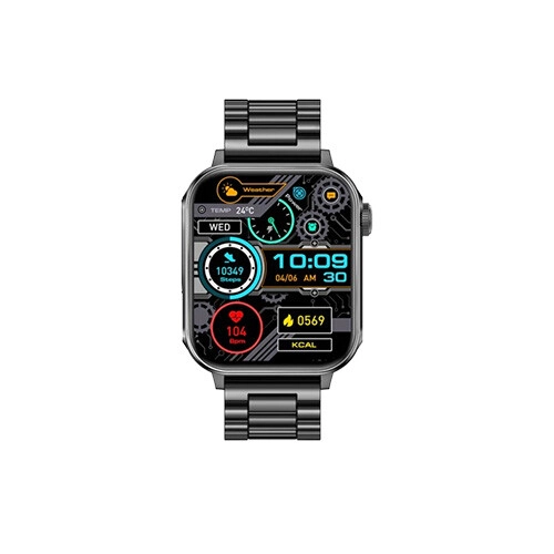 COLMI P80 1.83 inch Bluetooth Stainless steel Smartwatch (Black) - 1