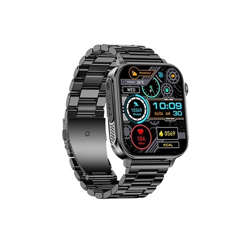 COLMI P80 1.83 inch Bluetooth Stainless steel Smartwatch (Black) - 2