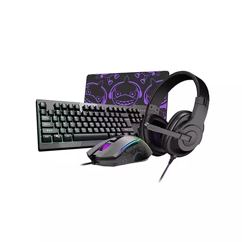 EKSA ET100 Pro Essential Gaming Keyboard,Headset,Mouse Pad 4 in 1 Combo