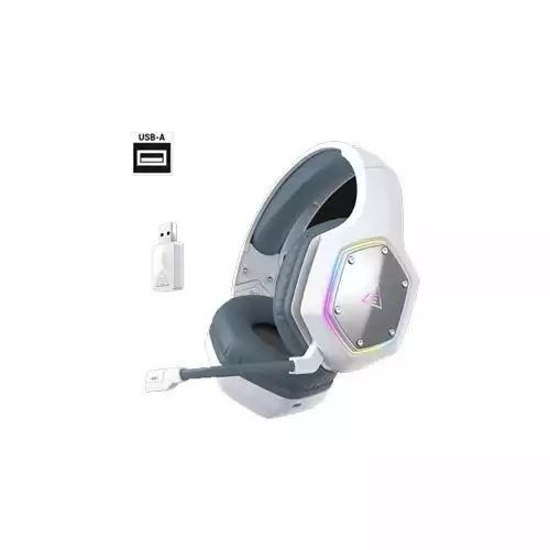 EKSA E1000 WT Noise Cancelling 7.1 True Wireless Surround Sound Gaming Headset (White)