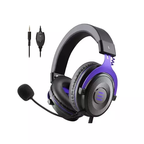 EKSA E900 Noise Cancelling Durable Stereo Gaming Headset (PURPLE)-gallery-2