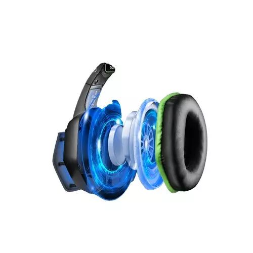 EKSA E1000 Noise Cancelling Wired 7.1 Surround USB Gaming Headset (Green)-gallery-1