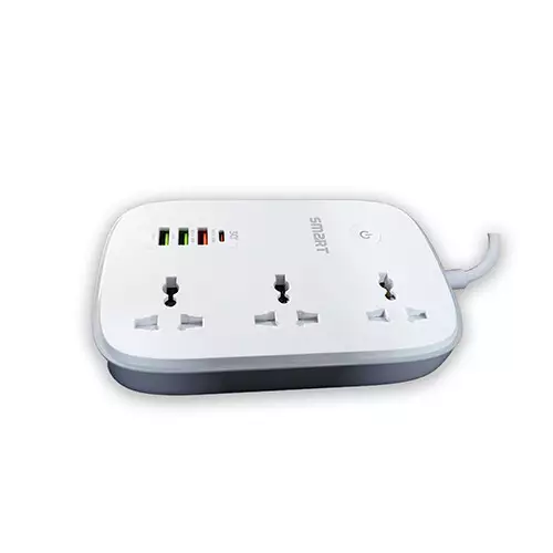SMART SEE-PE34L 3 Sockets Wi-Fi Smart Power Strip with USB-C and Fast Charging-gallery-1