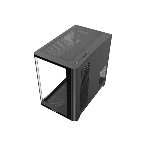SMART A400B Curved Tempered Glass 4 Pre- Installed ARGB Fans Mid Tower ATX Gaming Case - 2