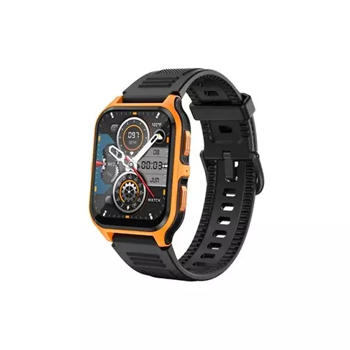 COLMI P73 1.9-Inch Display Bluetooth Calling Smart Watch (Black Orange)