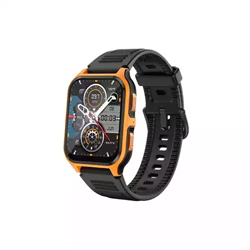 COLMI P73 1.9-Inch Display Bluetooth Calling Smart Watch (Black Orange)