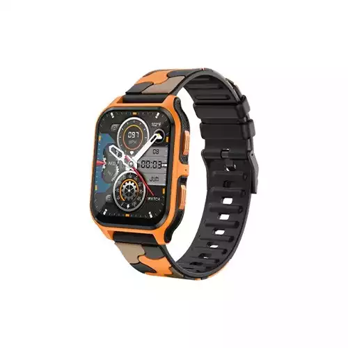 COLMI P73 1.9-Inch Display Bluetooth Calling Smart Watch (Orange Black Camouflage)