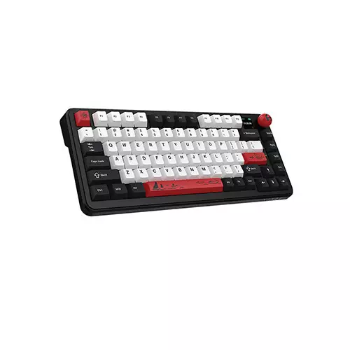 Ajazz AK820 MAX Plus Tri-Mode Avocado Switch Mechanical Keyboard with Display - Black Shark Red ( Avocado/Mute Switch)-gallery-2