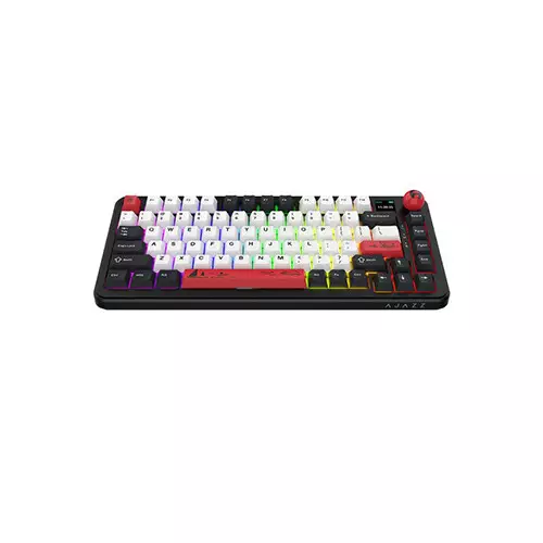 Ajazz AK820 MAX Plus Tri-Mode Mute Switch Mechanical Keyboard with Display (Black Shark Red)-gallery-1