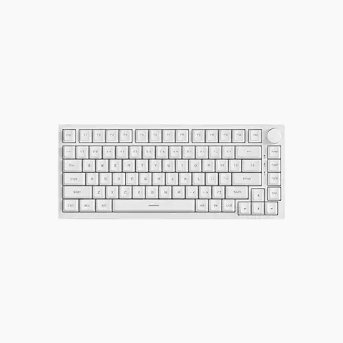 Ajazz AK820 Red Switch Gasket-mounted Wired Mechanical Keyboard (White)