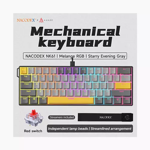 AJAZZ NK61 Red Switch Wired Mechanical Gaming Keyboard-gallery-2