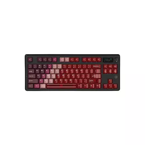 AJAZZ MK87 Tri-mode Pitaya Switch Mechanical Keyboard (Transparent Red)