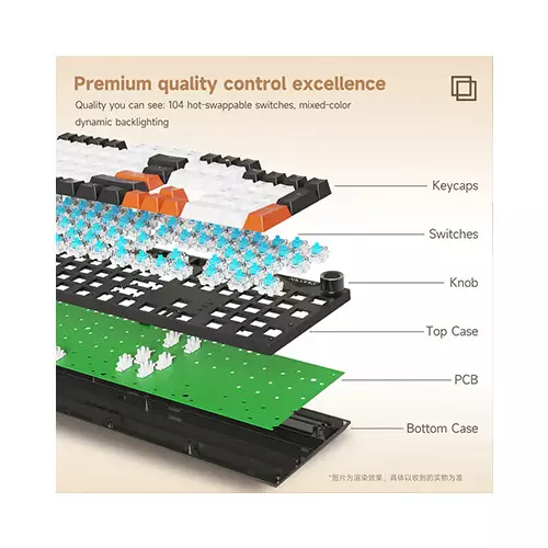 AJAZZ NK104 RGB Hot-Swappable Mechanical Keyboard - Stray Night Gray (AS Red Switch)-gallery-2