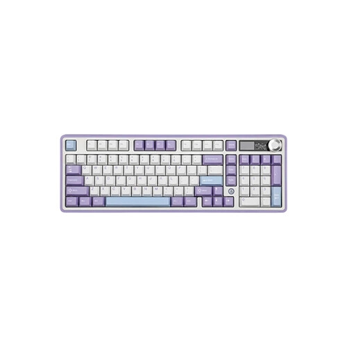 Ajazz AK980 Tri-mode Hot-Swappable Mechanical Keyboard (White Purple)