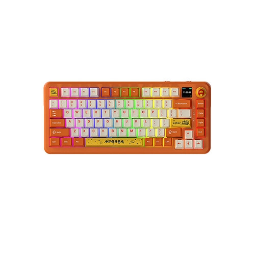 Ajazz AK820 MAX Plus Tri-Mode Mechanical Keyboard (Cheese Orange)