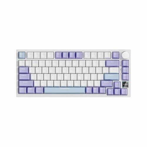 Ajazz AK820 Pro 75% Tri-mode Purple White Blue Mechanical Keyboard